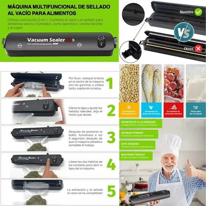 Maquina de Sellar Al Vacío Conserva Alimentos