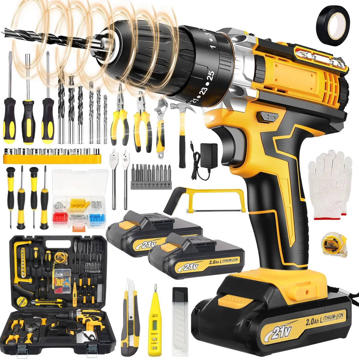 Kit De Herramientas Inalambricos 118 Pz