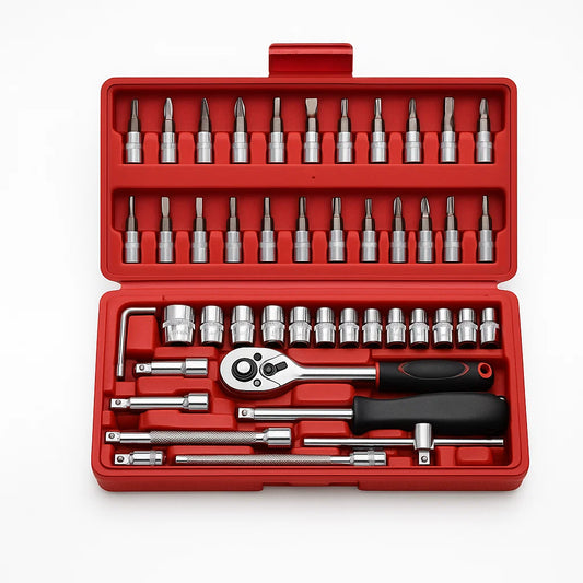 Juego de Dados de Acero kit 46 piezas